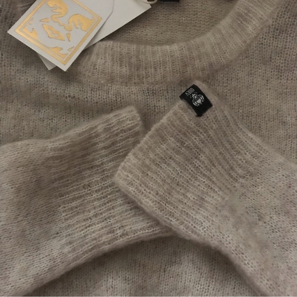 Obey Oatmeal Mohair Wool Sweater - Picture 3 of 7
